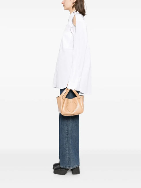 STELLA MC CARTNEY LOGO DOUBLE HANDLE BAG